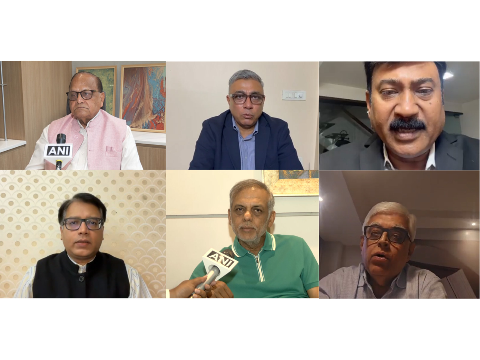 L-R: Sudarshan Jain; Namit Joshi; Viranchi Shah; Saharsh Damani; Rajiv Sahu; Siddhartha Rajagopal (Photo-ANI)