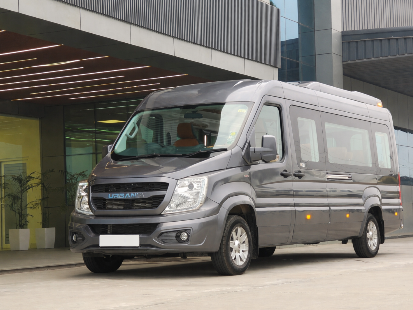 The Force Urbania -- Gujarat Travels' flagship premium passenger van, now available in Ahmedabad in 10, 12, and 16-seater configurations