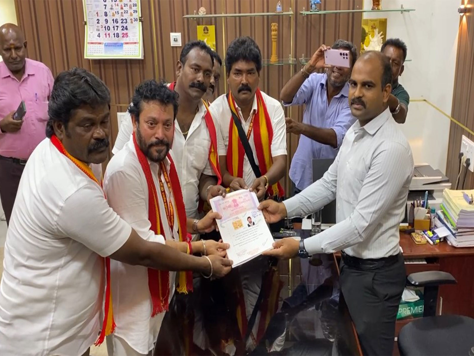 Tamilaga Vettri Kazhagam (TVK) candidate Srinath (Photo/ANI)