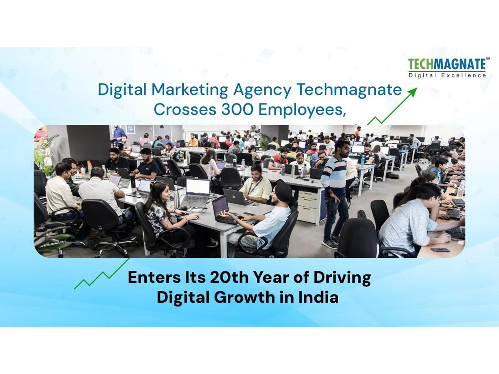 Digital Marketing Agency Techmagnate Crosses 300 Employees, Enters Its 20th Year of Driving Digital Growth in India