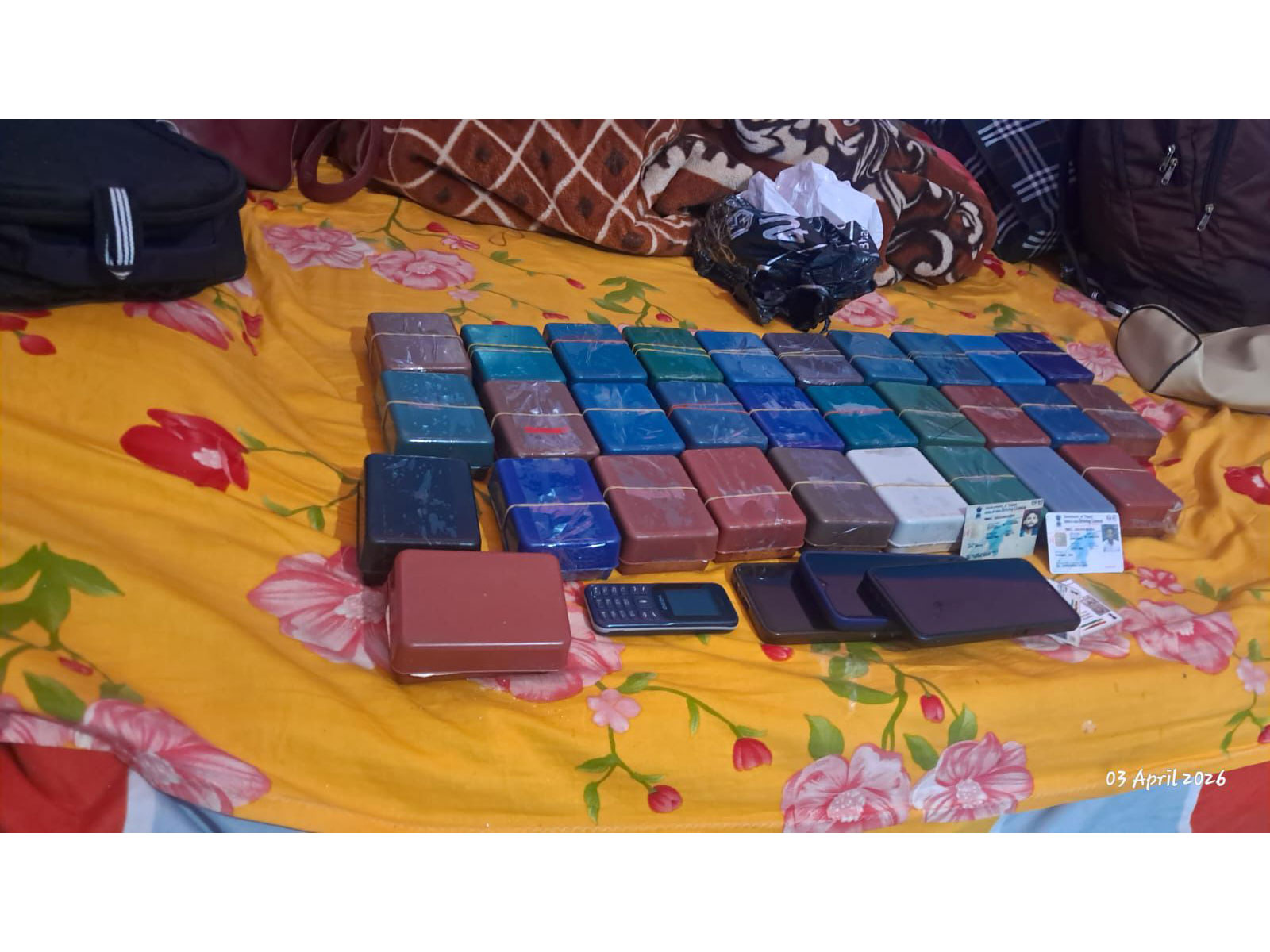 Recovered heroin by Assam Rifles Battalion (Photo/ANI)