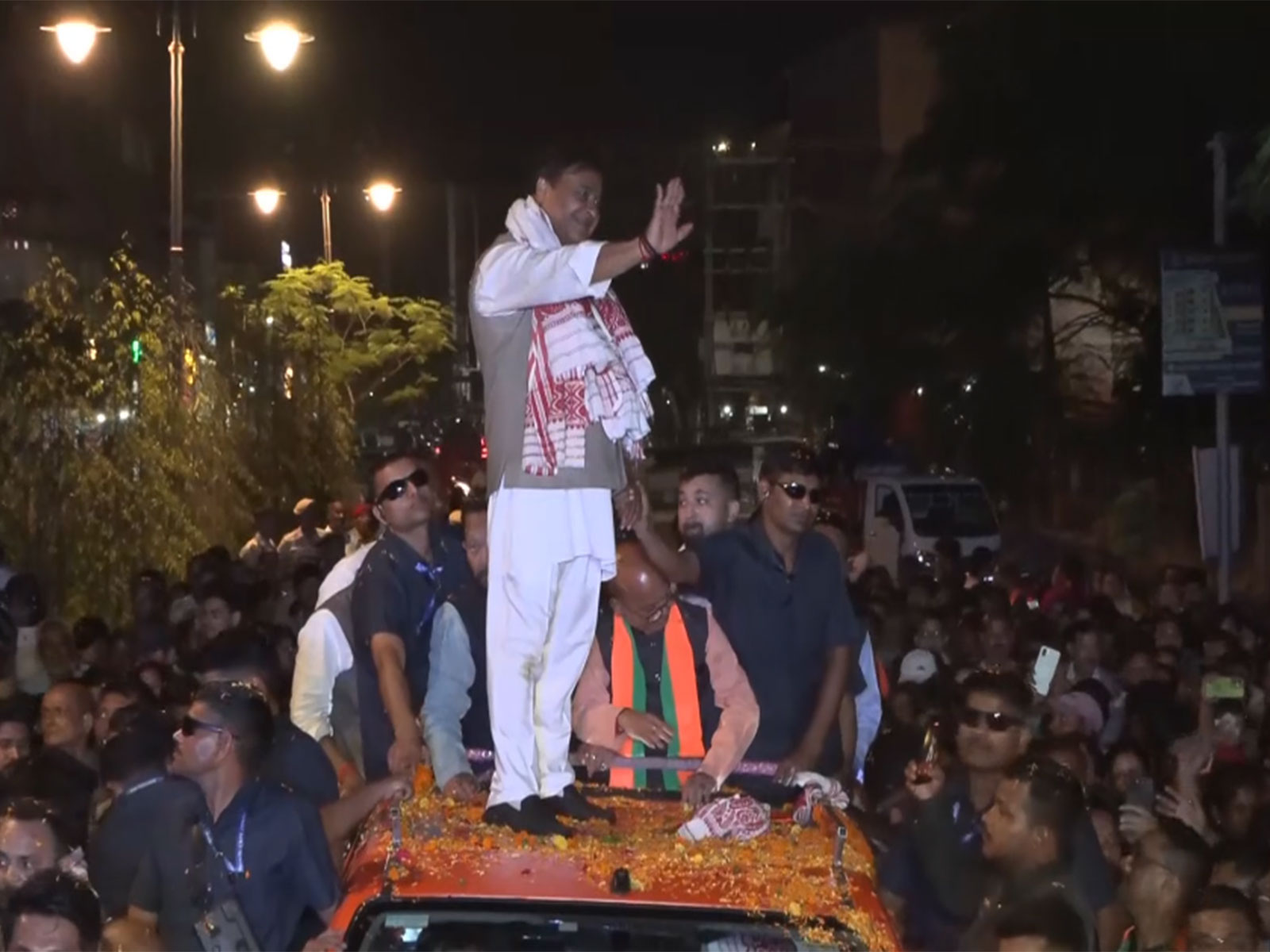 Assam Chief Minister Himanta Biswa Sarma during campaign rally in Jorhat (Photo/ANI)