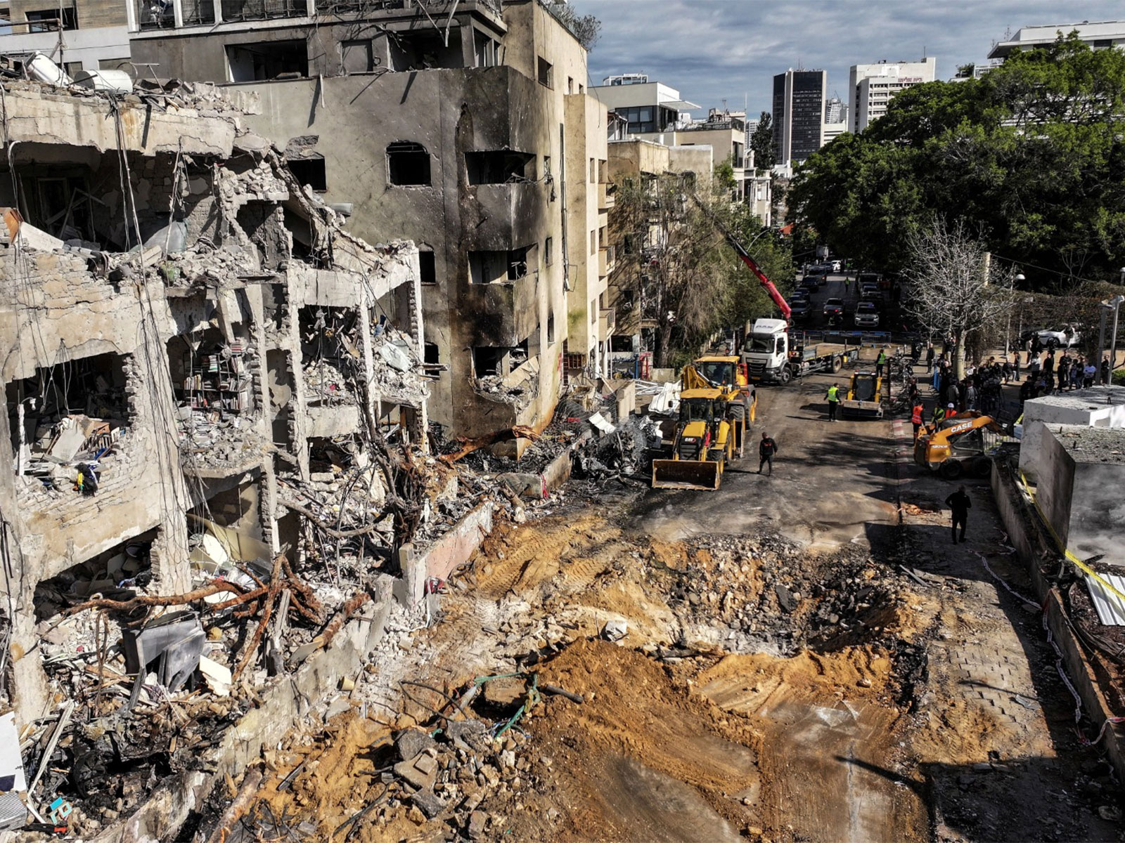 A drone view of the site of an Iranian missile strike on a residential building in Israel (File Photo/ Reuters)