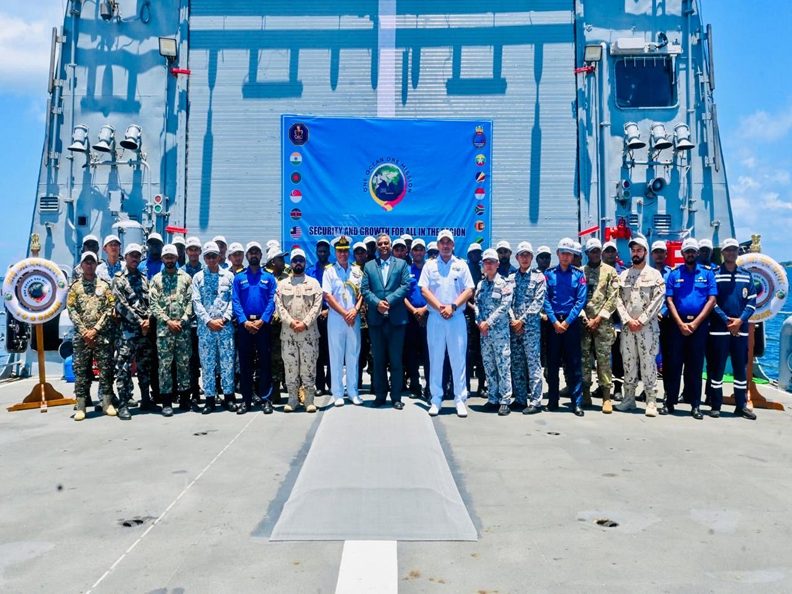 IOS SAGAR drops anchor in Male, Maldives (Photo/X/@HCIMaldives)