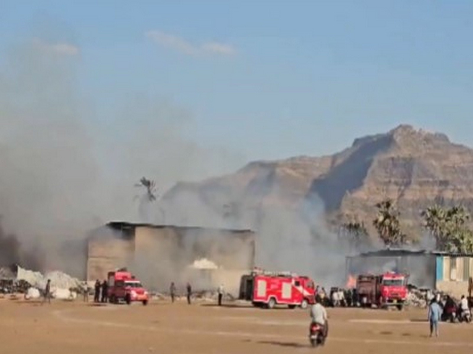 Massive fire engulfs scrap warehouse in Gujarat's Halol. (Photo/ANI)