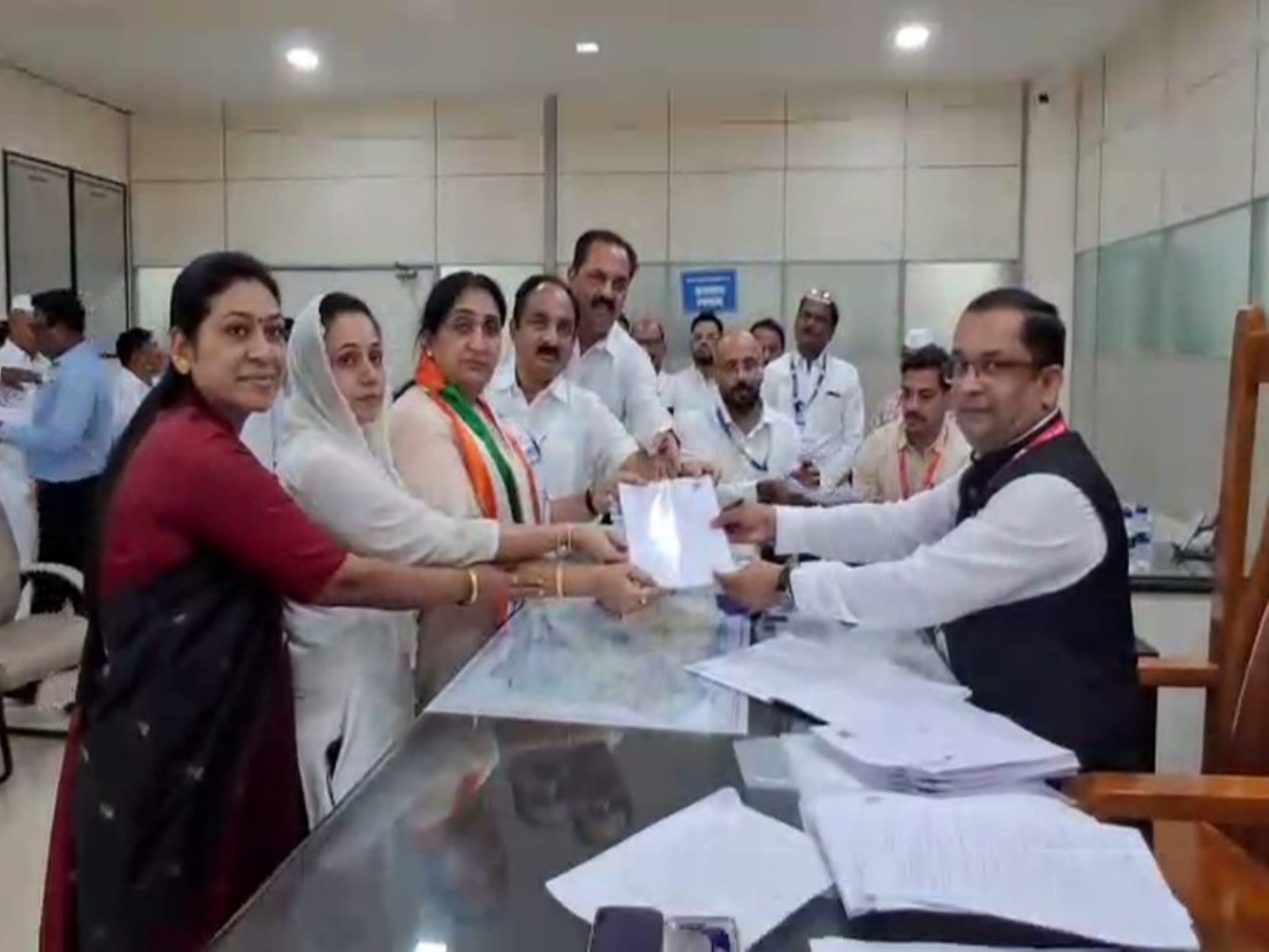 Maharashtra Deputy Chief Minister Sunetra Pawar files nomination for Baramati by-election (Photo/ANI)