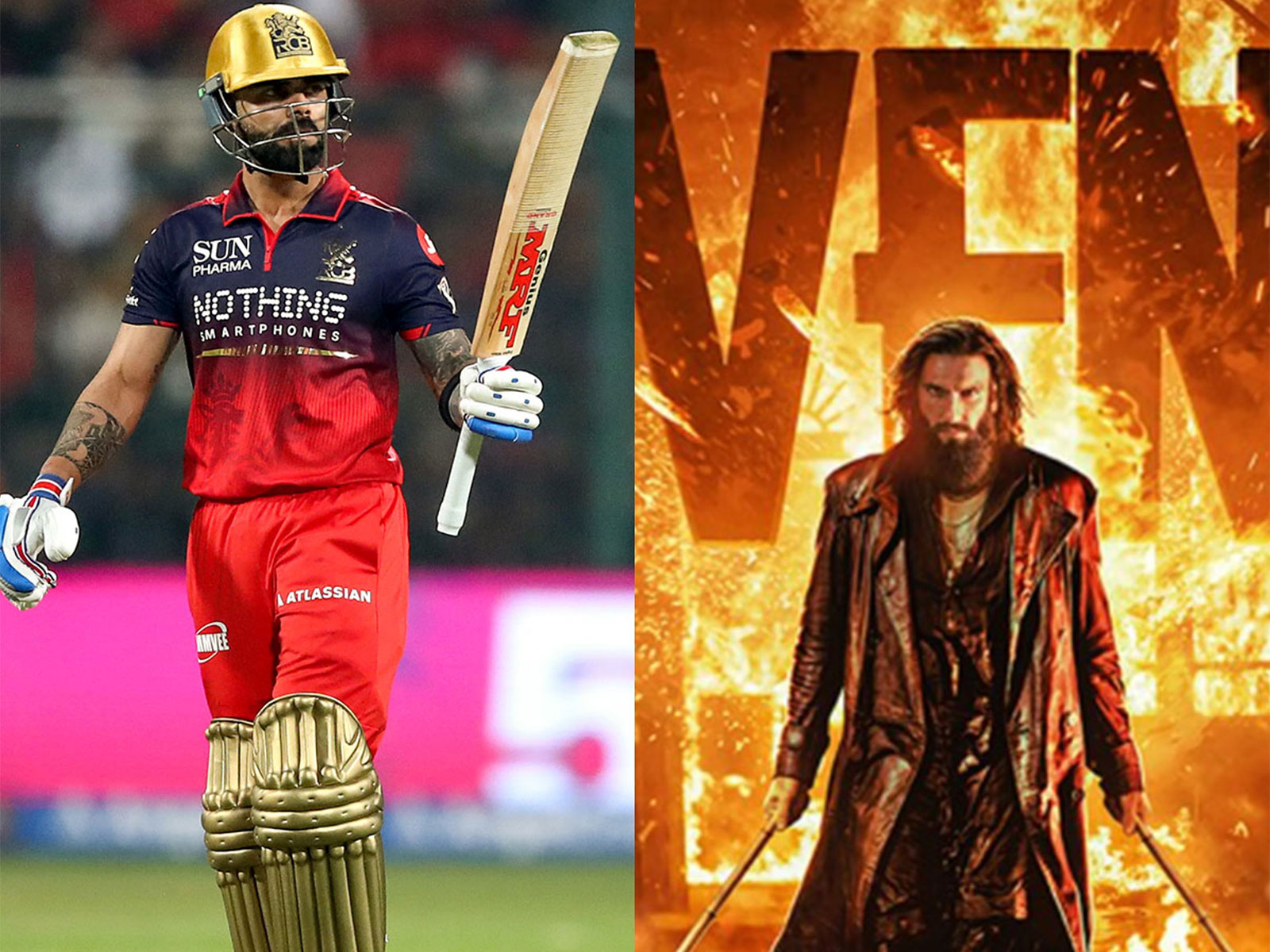 Virat Kohli (Photo/ANI) and Dhurandhar: The Revenge (Photo/Instagram@JioStudios)