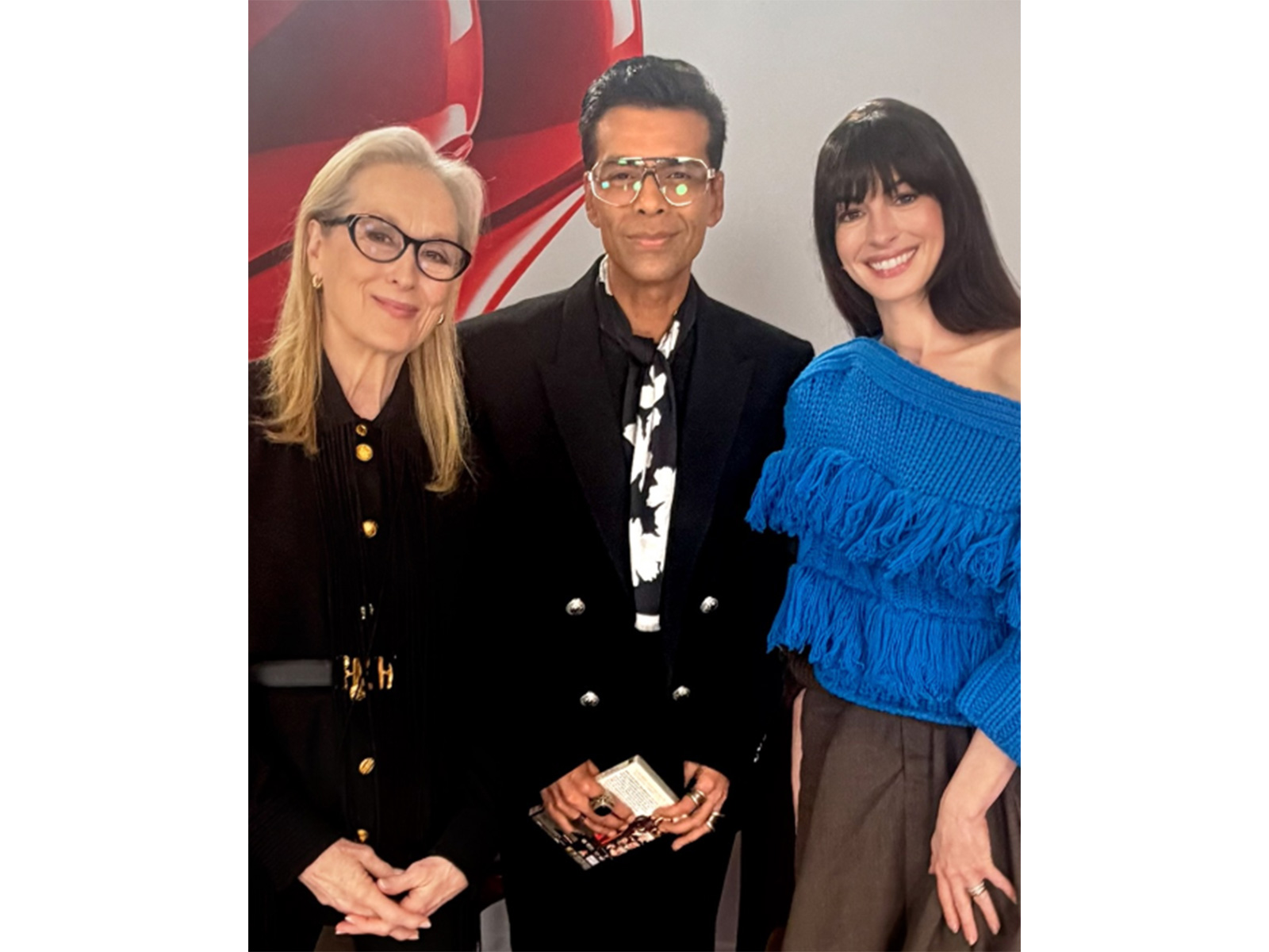 Meryl Streep, Karan Johar, Anne Hathaway (Photo/Instagram/@karanjohar)