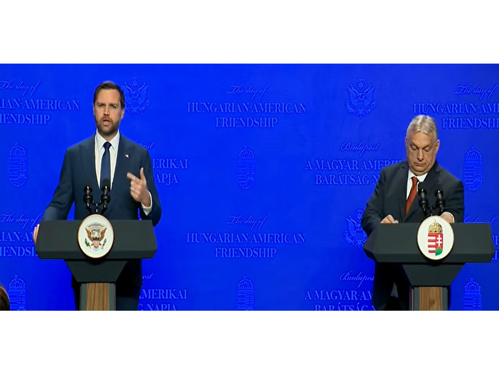 JD Vance alongside Hungarian Prime Minister Viktor Orban (Photo/Youtbe/TheWashingtonHouse)