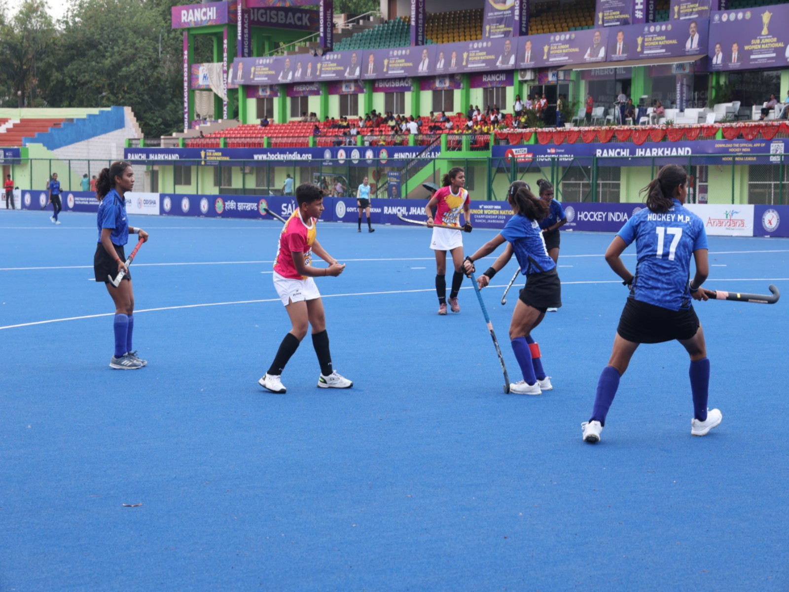 Hockey Madhya Pradesh and Hockey Haryana players (Photo: Hockey India)