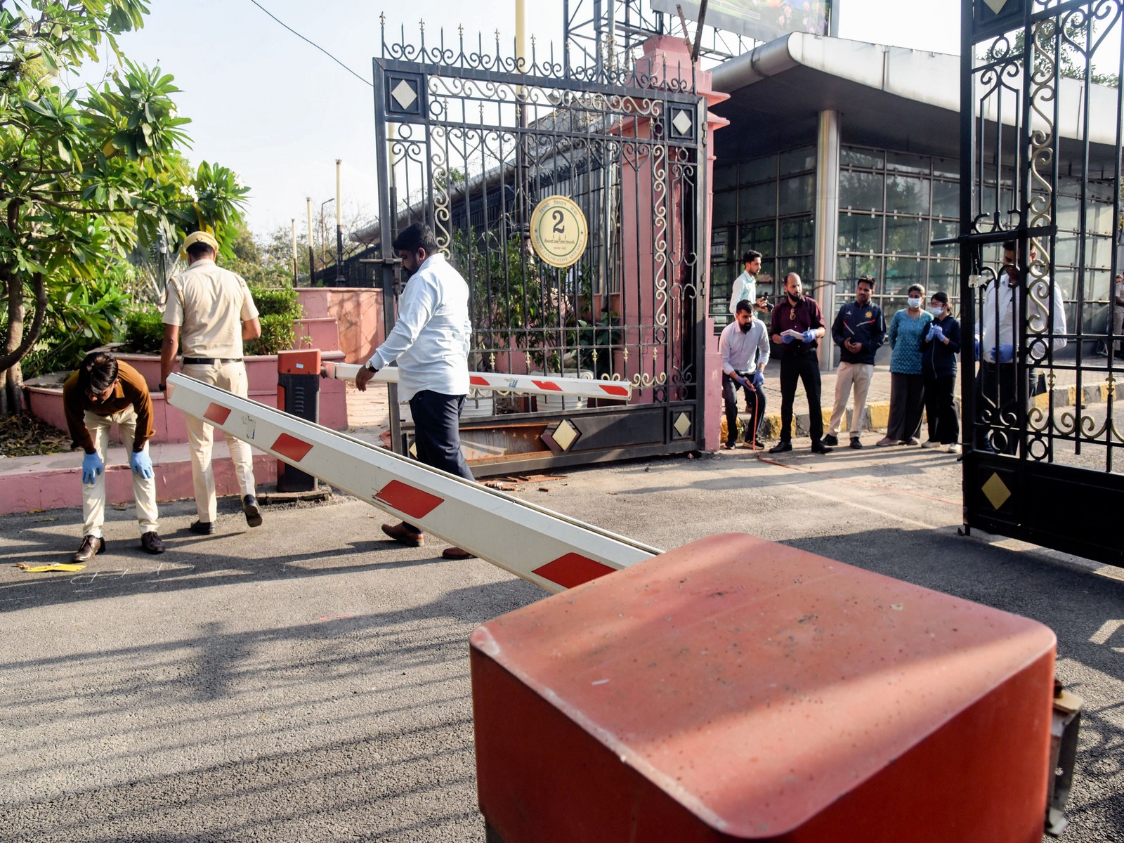 Police teams at the site of the security breach in Delhi Assembly (File Photo/ANI)