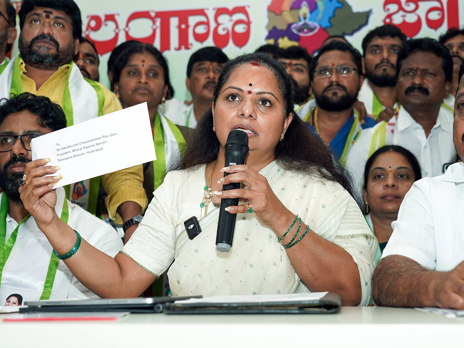 Telangana Jagruthi president Kalvakuntla Kavitha (Photo/ANI)