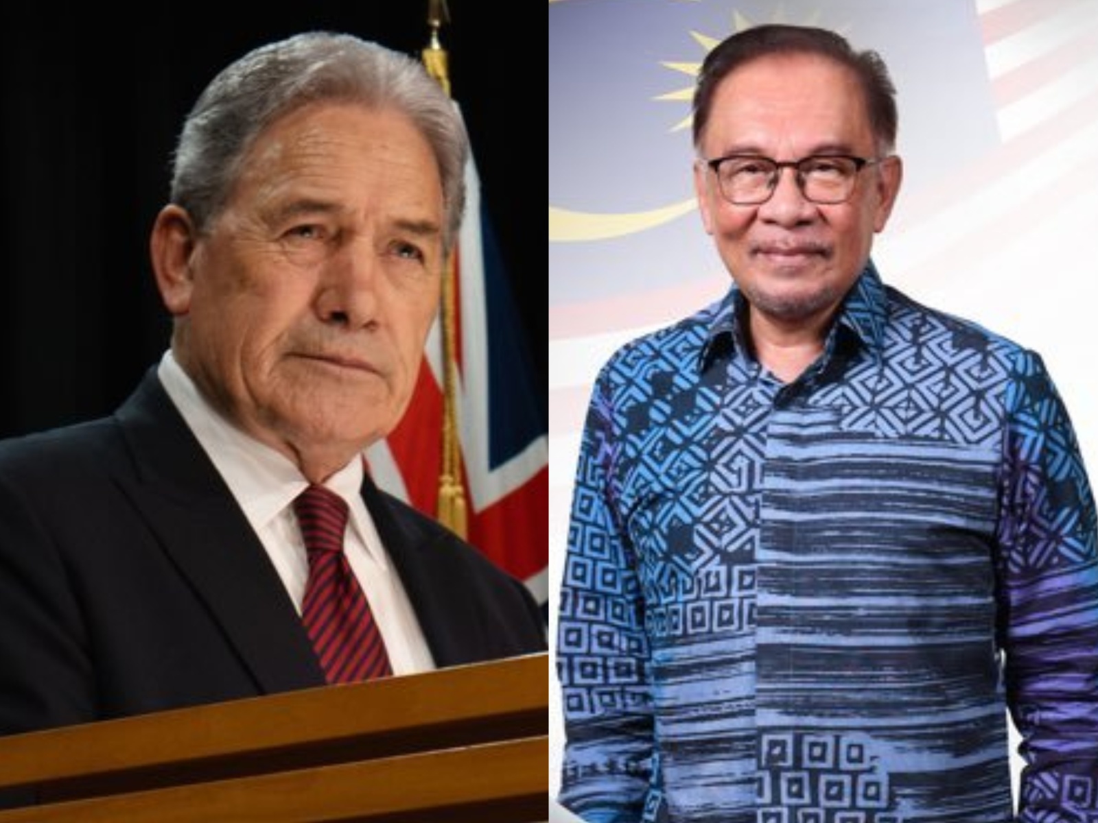 New Zealand FM Winston Peters, Malaysia PM Anwar Ibrahim  (Photo: X@anwaribrahim)