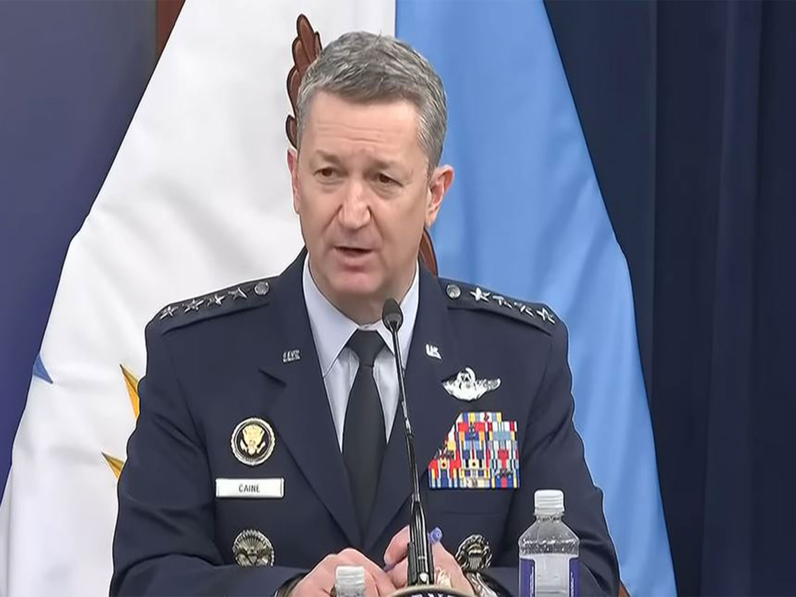 The Chairman of the US Joint Chiefs of Staff, General Dan Caine (Photo/Youtube@Department of War)