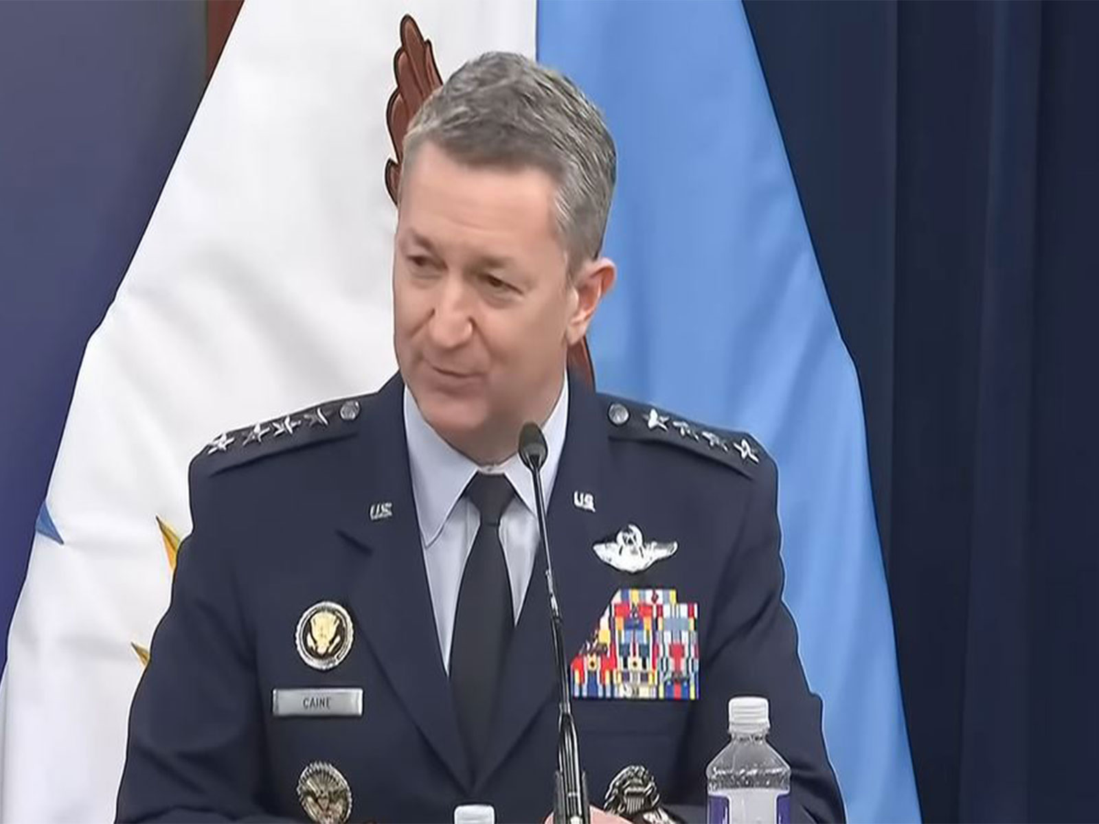 The Chairman of the US Joint Chiefs of Staff, General Dan Caine (Photo/Youtube@Department of War)