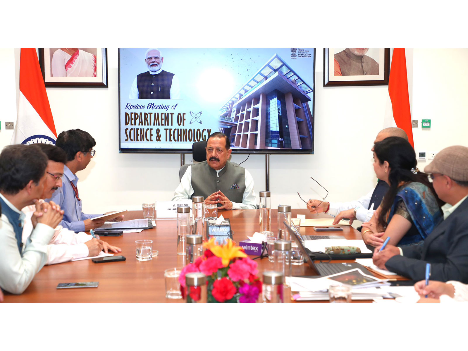 Union Minister Jitendra Singh holds Review meeting of Department of Science and Technology (Photo/X/@DrJitendraSingh)