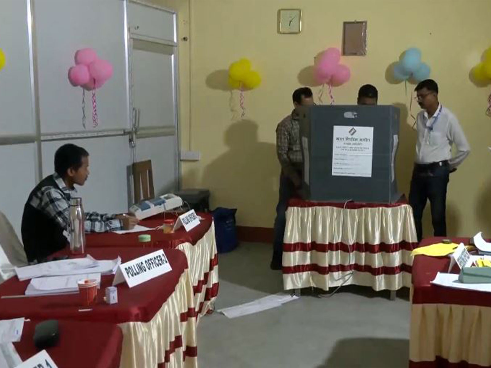 Officials conducted mock polls (Photo/ANI)