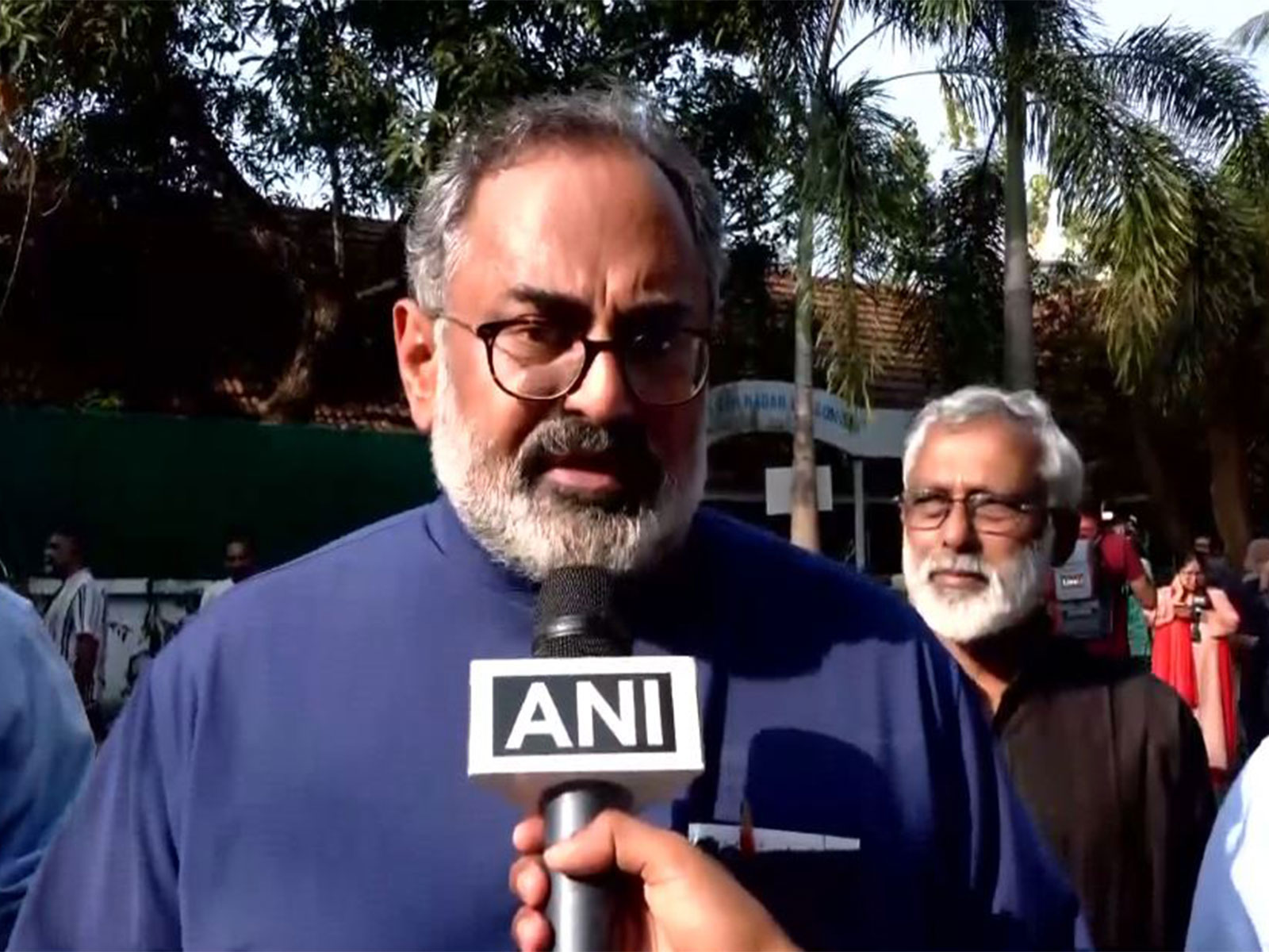 Keralam BJP president and candidate from Nemom, Rajeev Chandrasekhar (Photo/ANI)