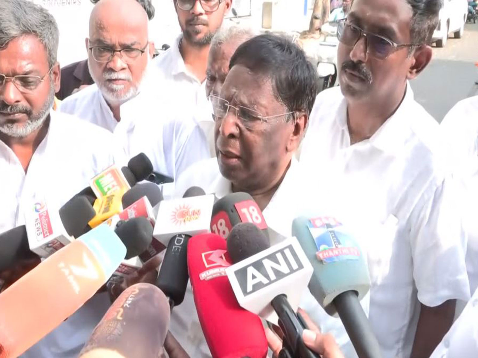 Former Puducherry Chief Minister and Congress leader V Narayanasamy (Photo/ANI)