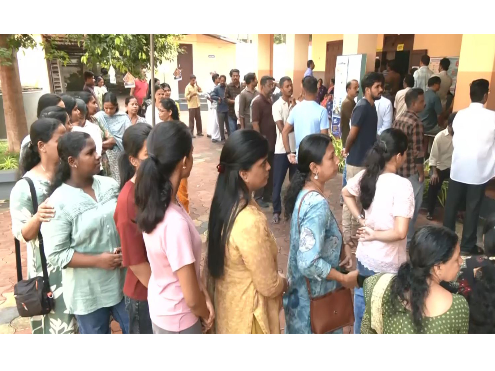 Visual from a polling booth in Kozhikode (Photo/ANI)