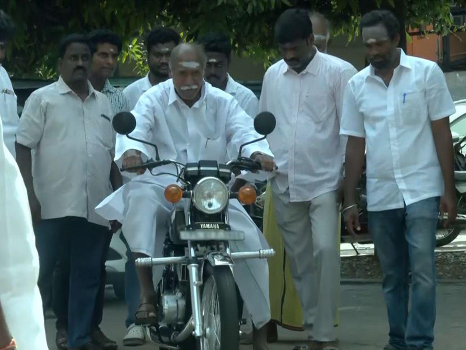 Puducherry CM and AINRC candidate from Mangalam and Thattanchavady assembly constituency, N Rangaswamy (Photo/ANI)