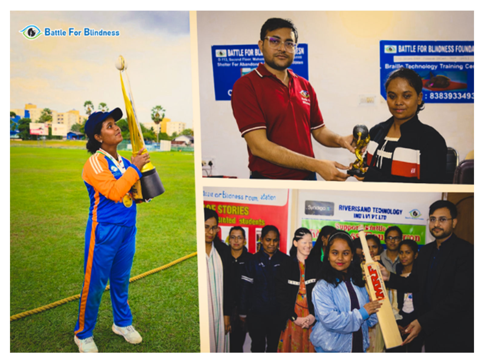 The Battle for Blindness Foundation Celebrates Historic World Cup Triumph of Blind Cricketer Simu Das