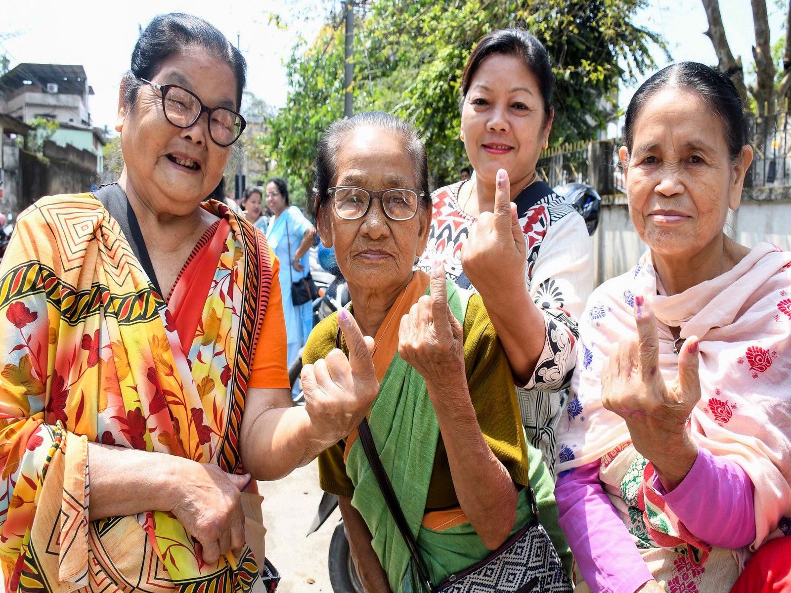 Voters show their inked fingers after casting their vote (File Photo/ANI)