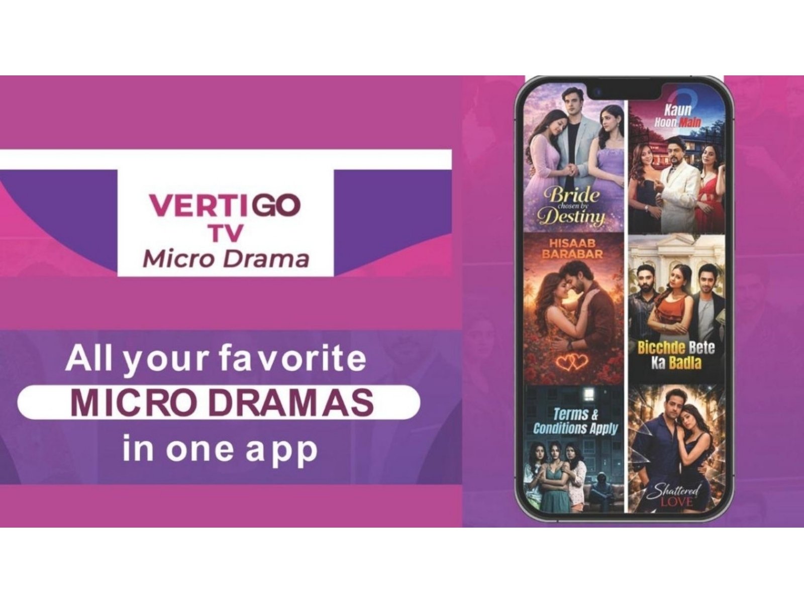Vertigo TV and Balaji Studios, a Division of Balaji Telefilms collaborate for Hindi Vertical Dramas