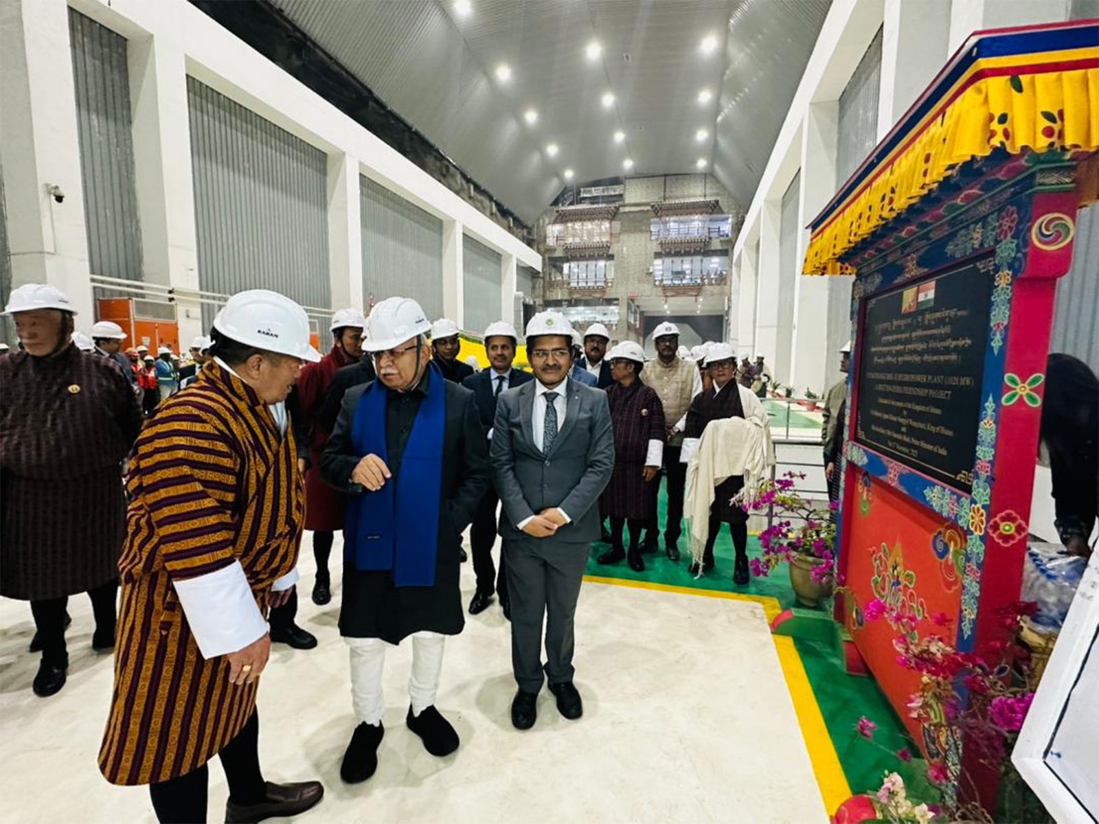 Union Minister Manohar Lal Khattar at Punatsangchhu-II  Hydroelectric Project alongside Bhutan's Energy Minister Gem Tshering (Photo/X/@mlkhattar)