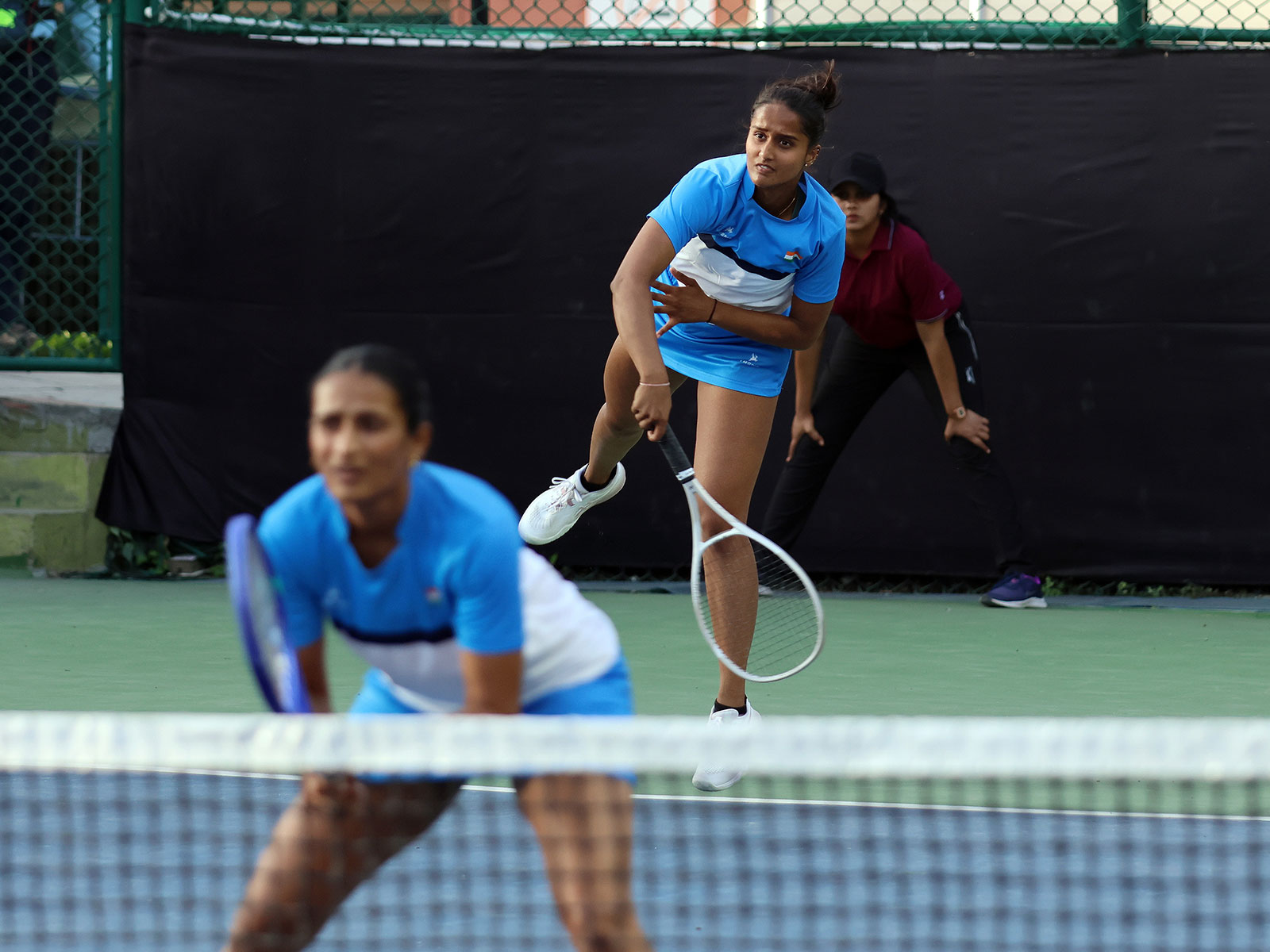 India's Rutuja and Vaishnavi during the doubles (Photo: BJKC)