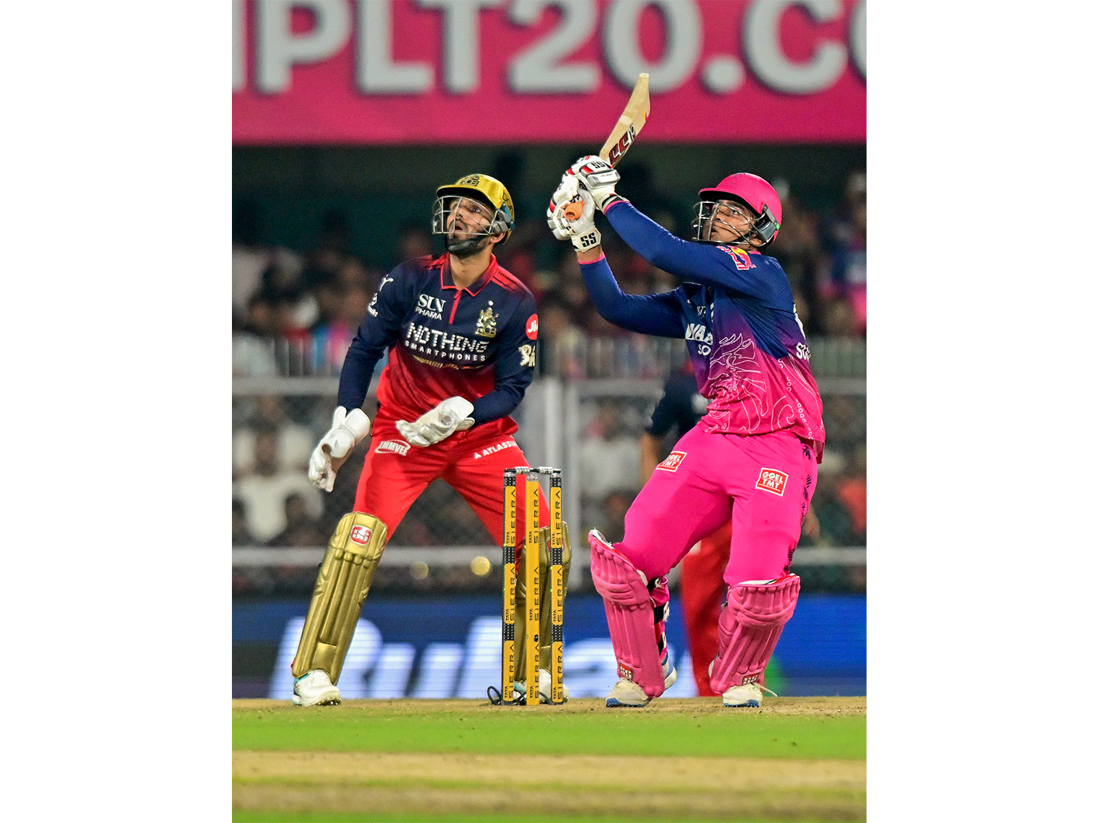 Rajasthan Royals' Vaibhav Sooryavanshi while batting (Photo: ANI)