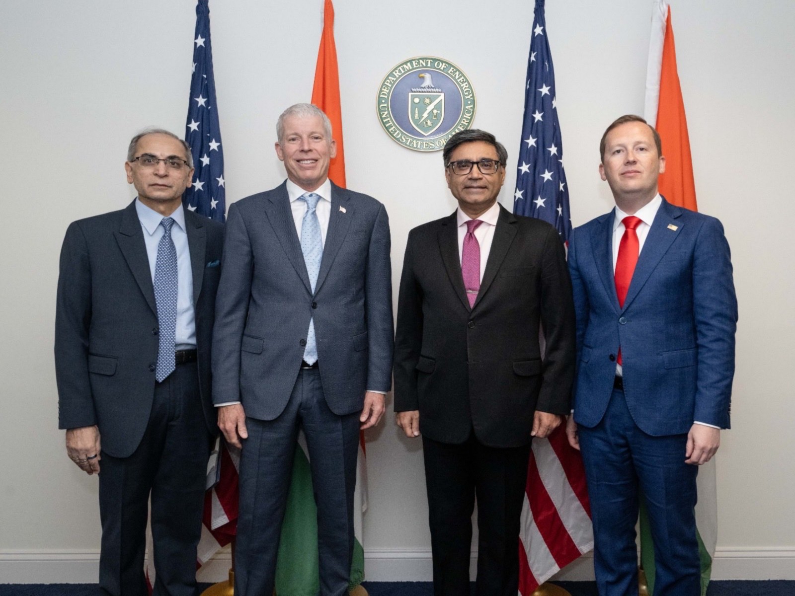 US Ambassador Sergio Gor meets US Secretary Chris Wright and Foreign Secretary Vikram Misri (Photo/@USAmbIndia)