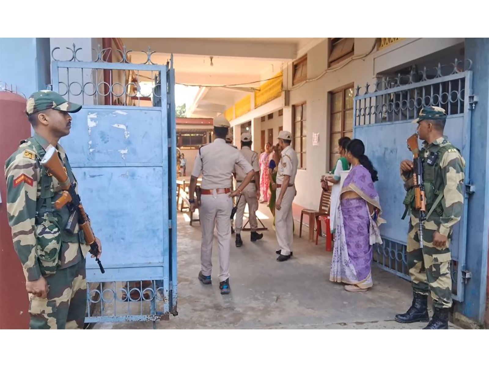 Visual from 239-Babyland High English School polling station (Photo/ANI)