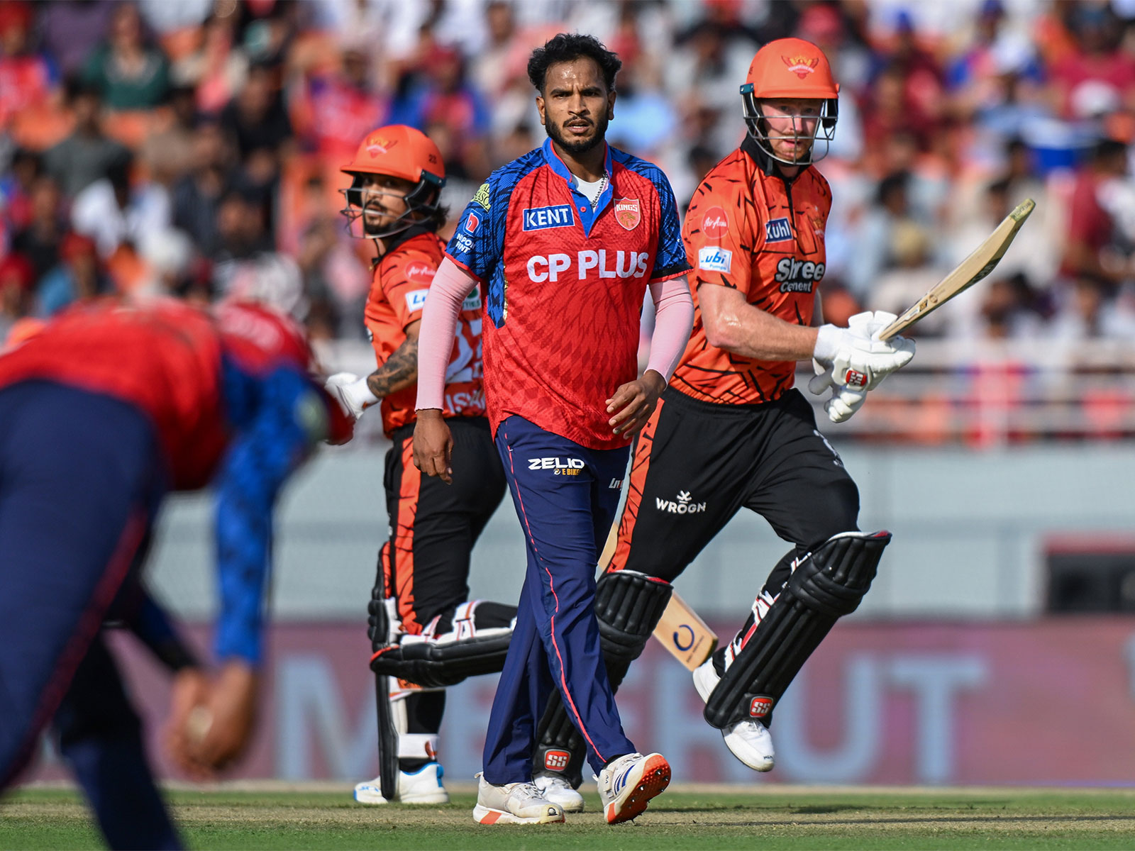 SRH and PBKS players in action (Photo: ANI)