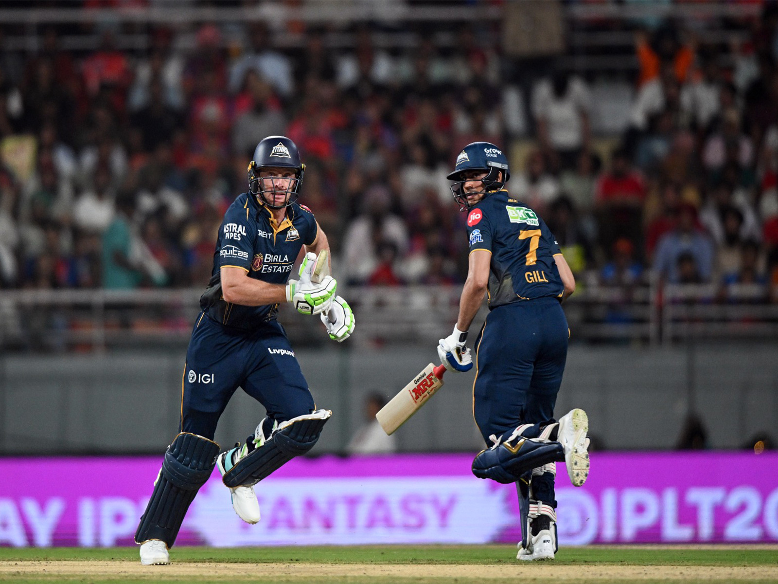 Gujarat Titans' Jos Buttler and skipper Shubhman Gill (Photo: ANI)