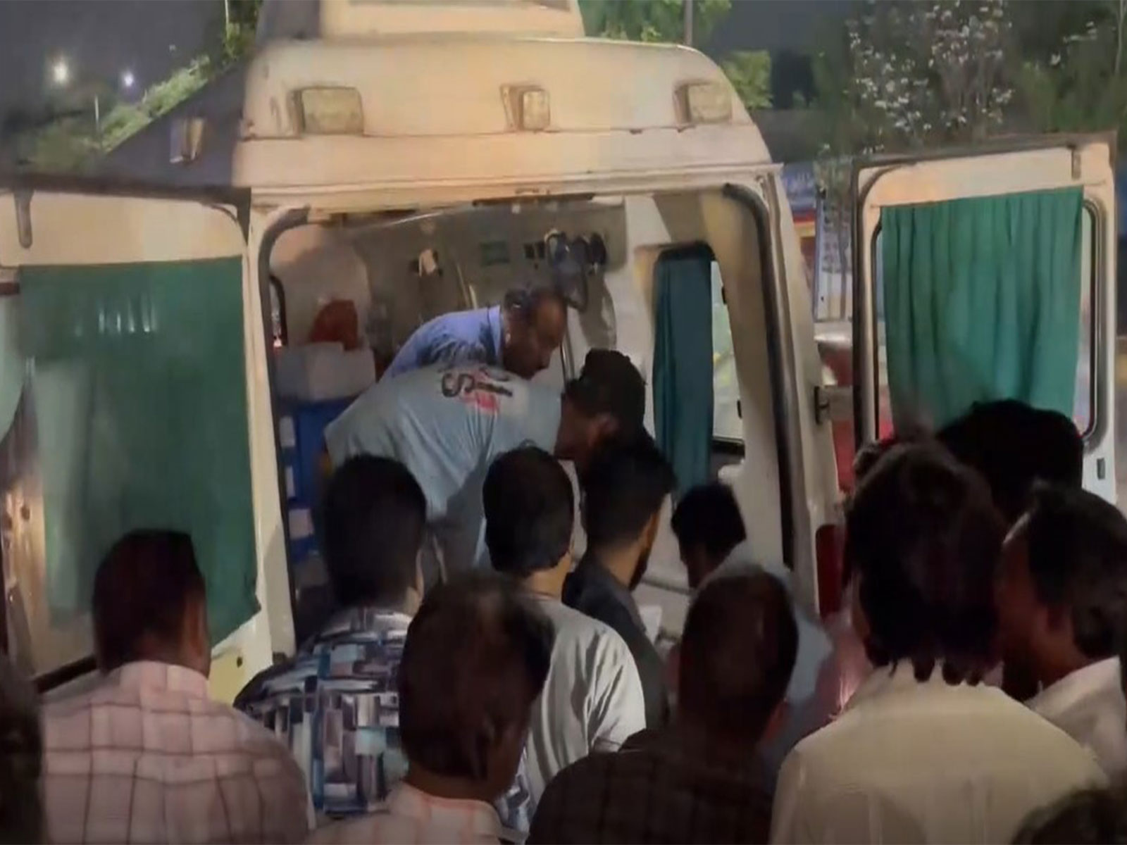 Two girls injured by speeding car taken to hospital in Hyderabad (Photo/ANI)