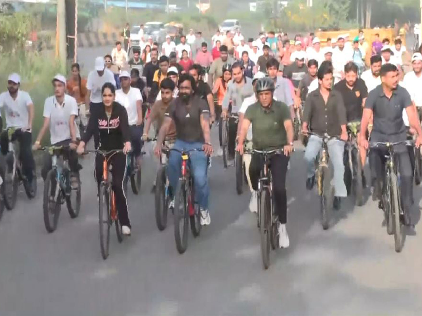 Visual from 'Fit India Sundays on Cycle' campaign (Photo/ANI)