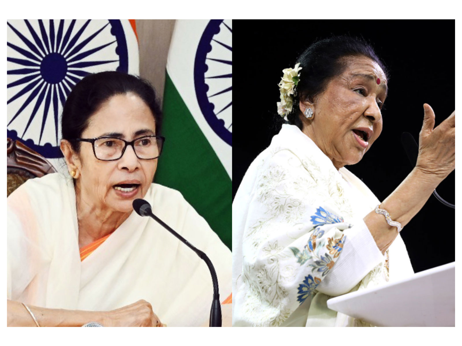 Mamata Banerjee, Asha Bhosle (Photo/ANI)