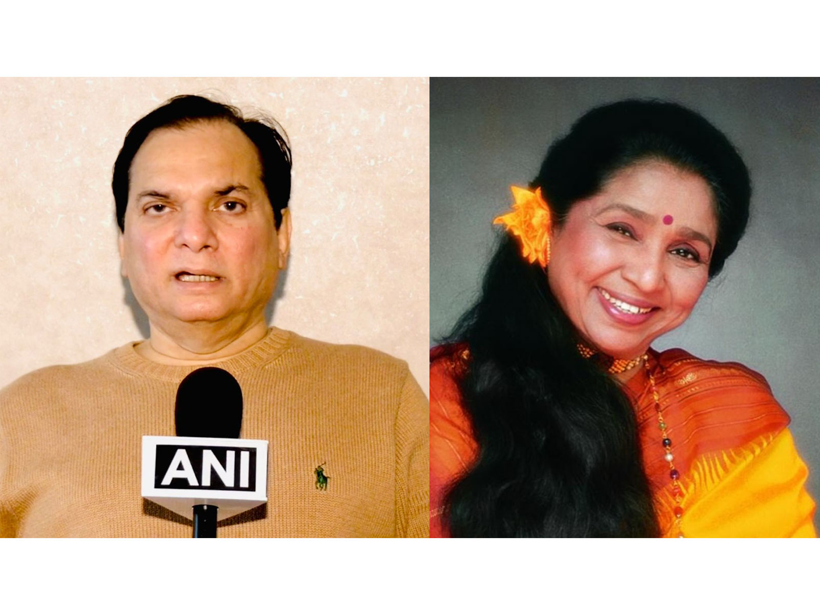 Lalit Pandit, Asha Bhosle  (Photos/ANI, @instagram/@ashabhosle)