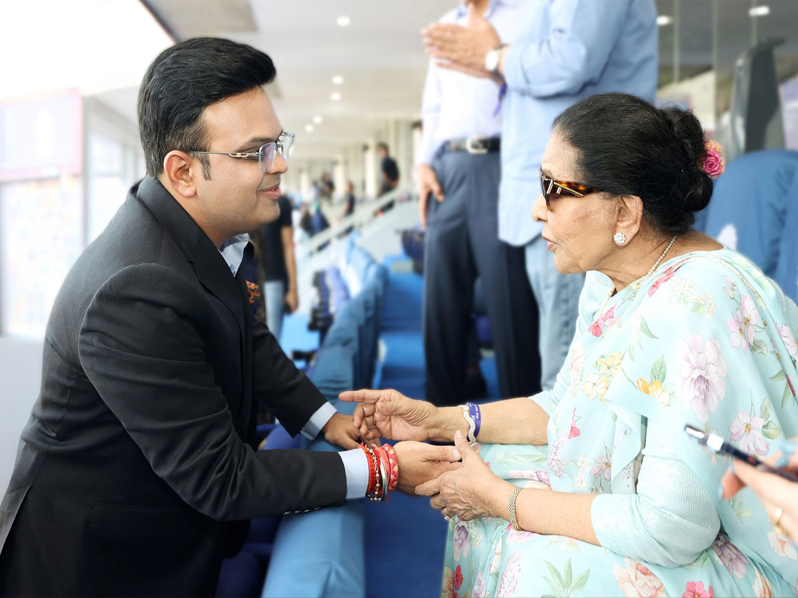 Jay Shah with Asha Bhosle. (Photo: @JayShah X)