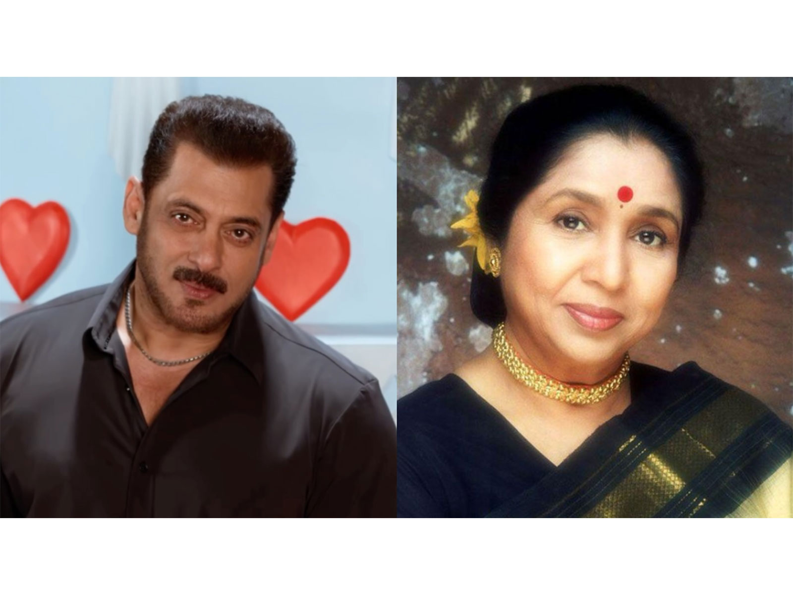 Salman Khan (L) Asha Bhosle (R) (Photos/instagram/@beingsalmankhan)