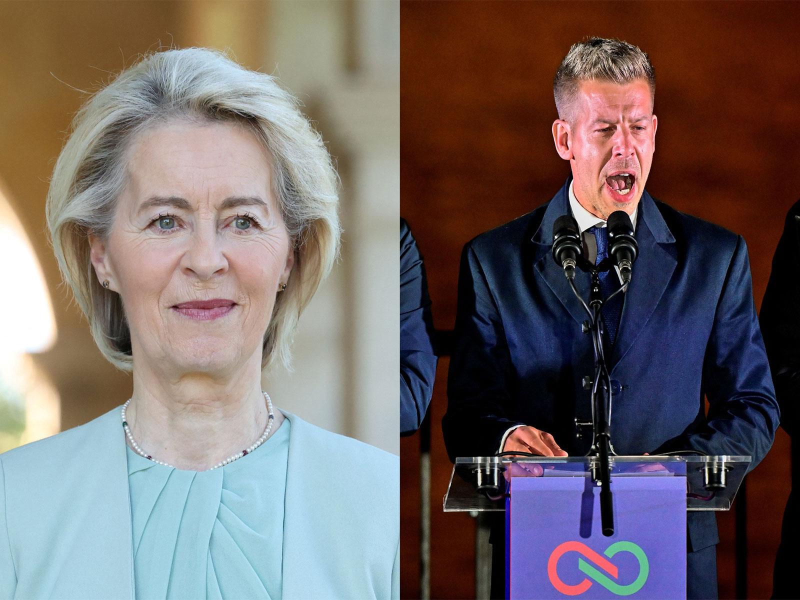 President of the European Union, Ursula von der Leyen and Hungarian politician Peter Magyar (Photo/Reuters)