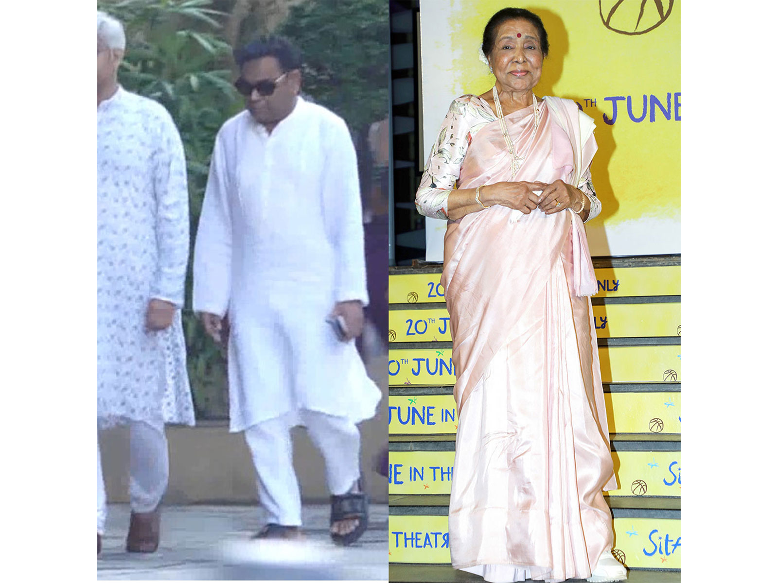  AR Rahman, Late singer Asha Bhosle (Photos/ANI) 