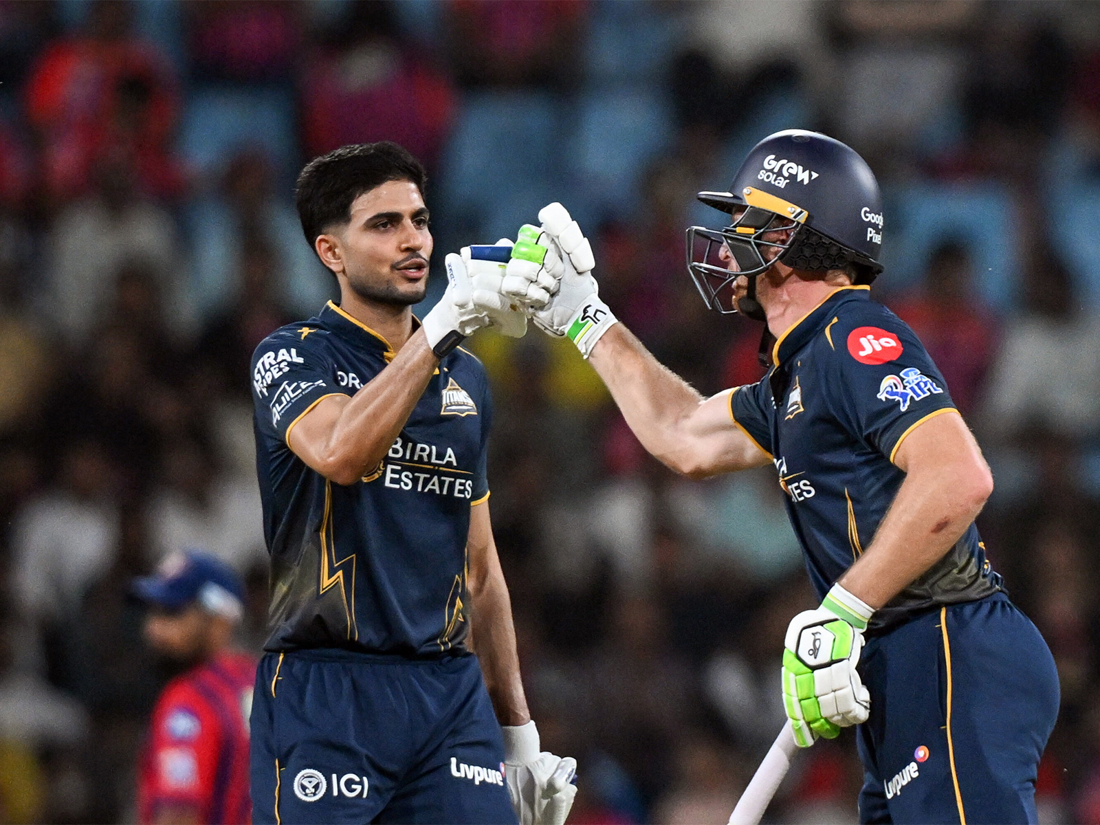GT skipper Shubman Gill and Jos Buttler. (Photo: ANI)