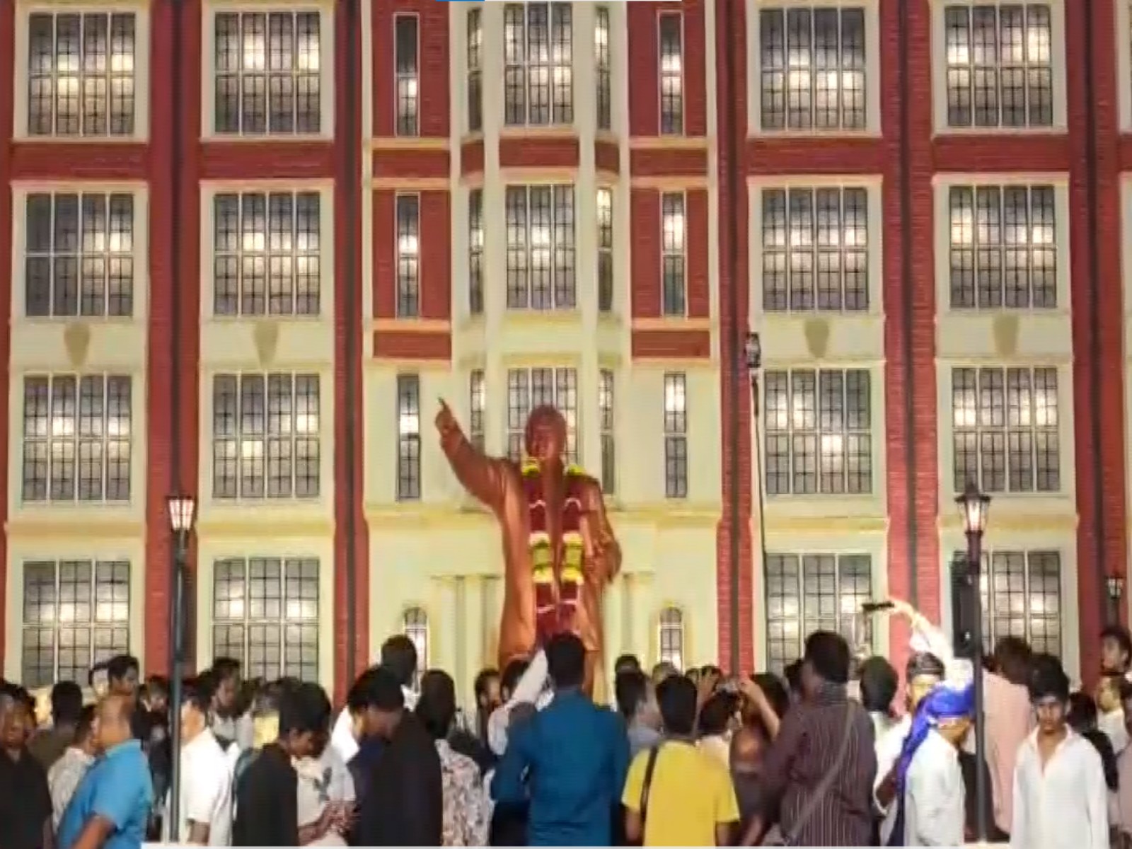 People celebrate Dr BR Ambedkar Jayanti with great enthusiasm in Nashik. (Photo/ANI)