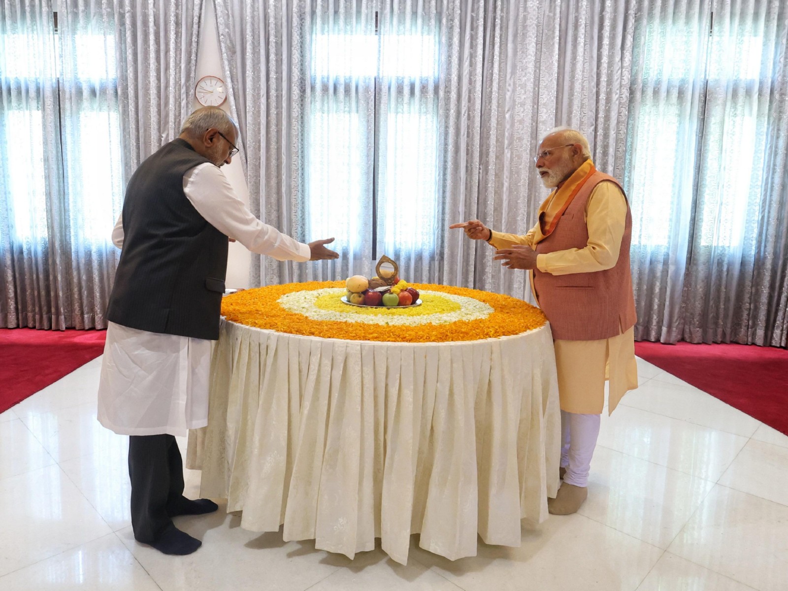 PM Modi meets VP Radhakrishnan (Photo/ANI)