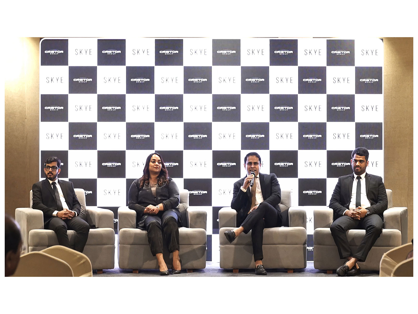 Mr. Iflu Rahman, Founder and Managing Director, Crietor Group, Ms. Dadu Iflu, Executive Director, Crietor Group, along with other Directors during The Skye launch event