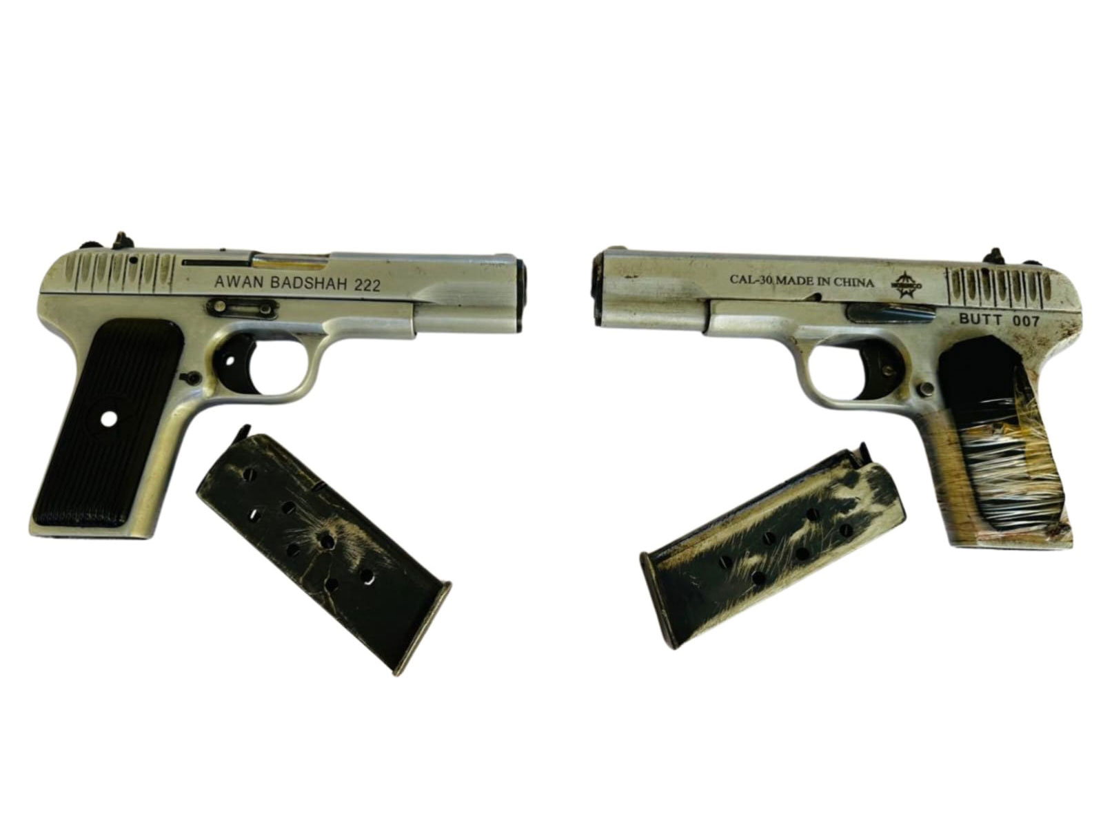 Two pistols recovered from the accused in Pujab (Photo/ Information and public relation department, Punjab)