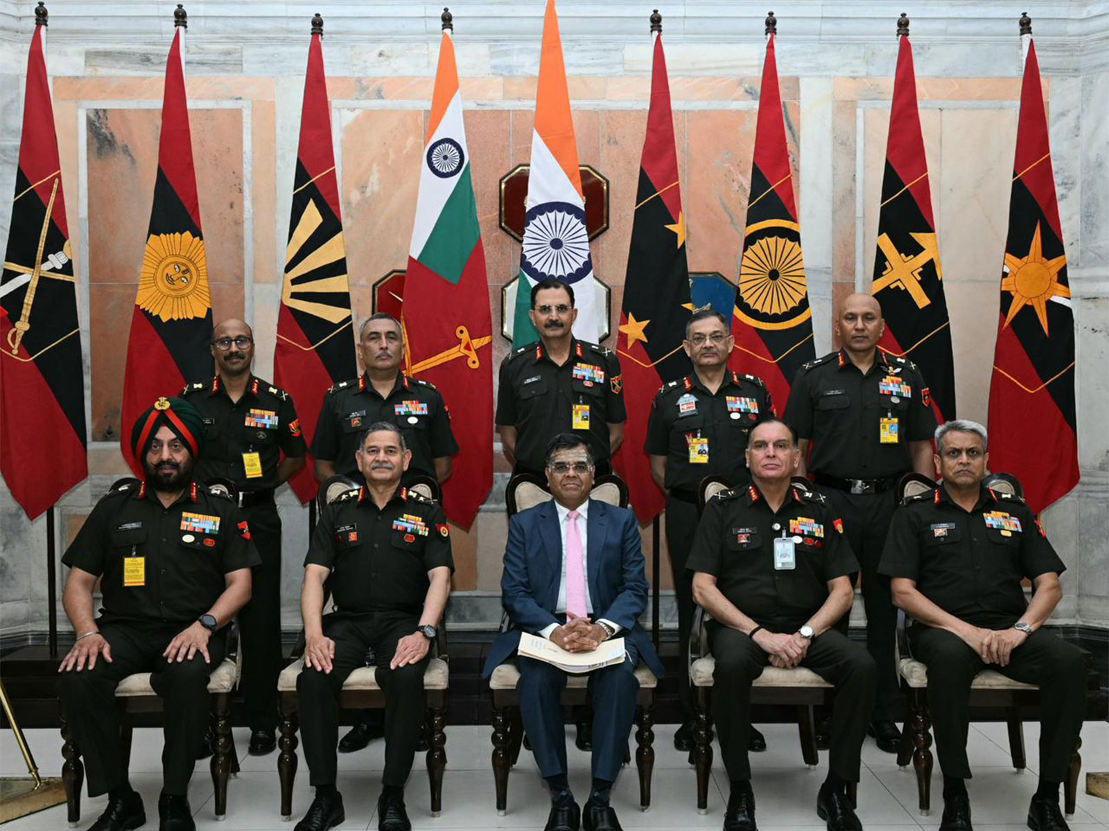 Cabinet Secretary TV Somanathan attends  Army Commanders' Conference in New Delhi. (Photo/X@adgpi)