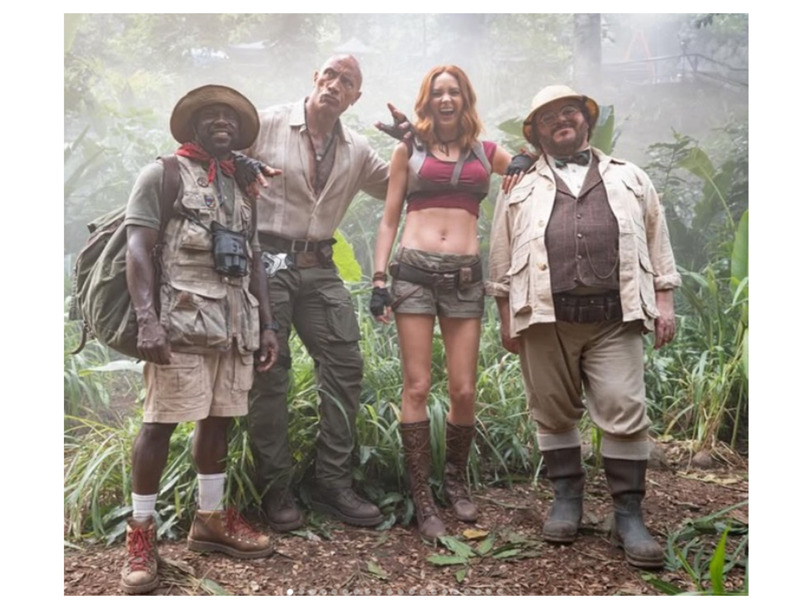 BTS from 'Jumanji' film (Photo/Instagram/@therock)